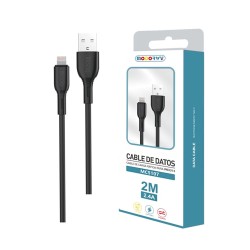 Modorwy Cable MC5107 Lightning 2.4A 2m Black Modorwy Cable MC5107 Lightning 2.4A 2m Black